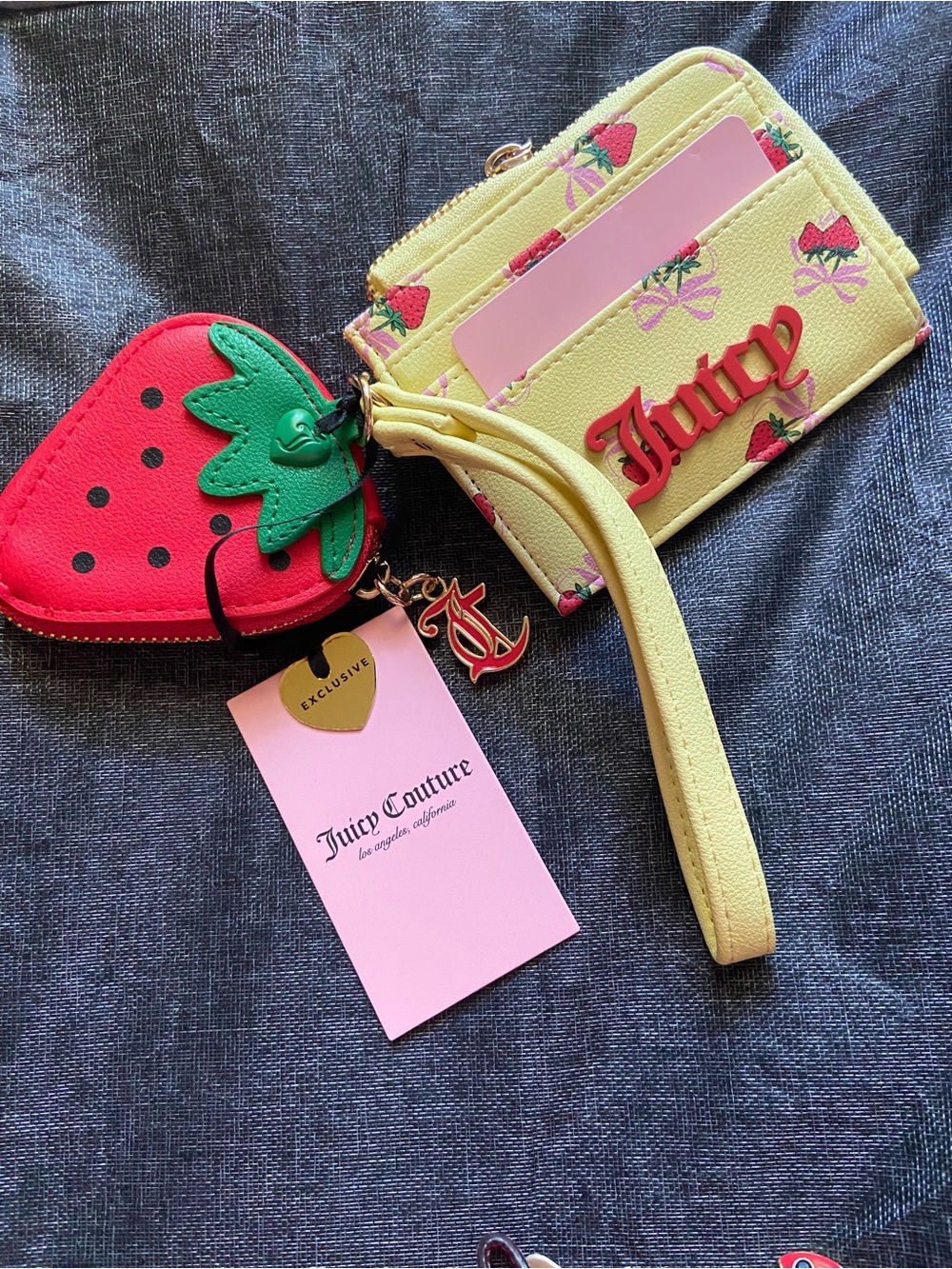 Juicy Couture Sweet Strawberry Card Holder & Coin Case NWT